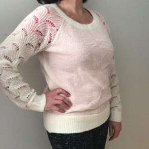 LOFT white sweater.